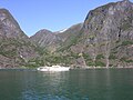 Kongeskipet ved Skjerdal i Aurlandsfjorden