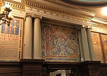 Divine Law mural by Violet Oakley in the Pennsylvania Supreme Court's chamber LAW mural photograph.jpg