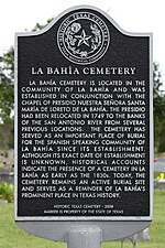 Thumbnail for File:La Bahia Cemetery Historical Marker.jpg