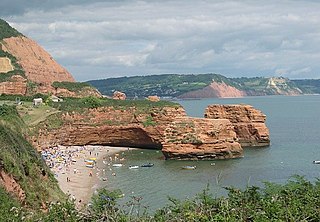 <span class="mw-page-title-main">Ladram Bay</span> Bay on the south coast of Devon, England