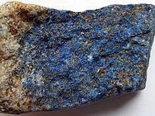 Crystal aggregate (lapis lazuli from Afghanistan) Lapislazuli from Afghanistan other view.jpg