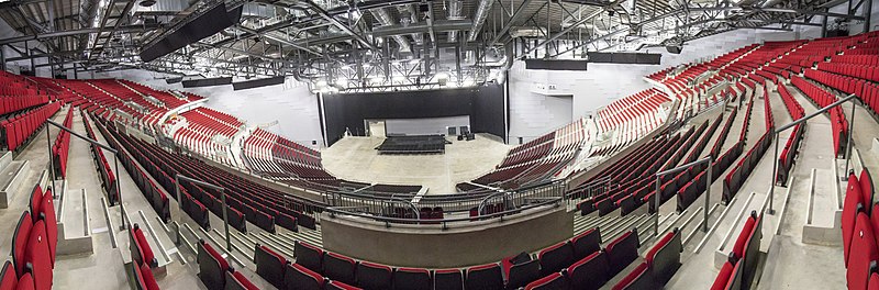 Interior of the arena, taken a few days before its official opening Leeds First Direct Arena (Taken by Flickr user 30th August 2013) 001.jpg