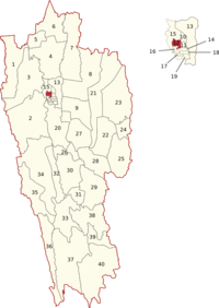 Legislative Assembly constituencies of Mizoram (Aizawl North 3 highlighted).png