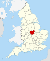 Leicestershire dentro de Inglaterra