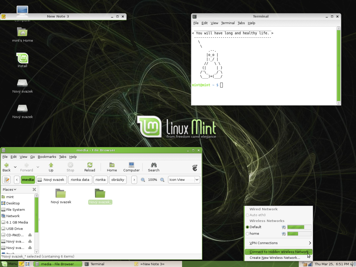 Item contains. Linux Mint 6.0. Linux Mint 6 Felicia. Linux Mint Gnome 2. Linux Mint 14.