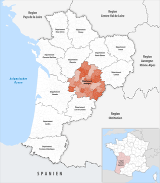 Location of the Dordogne