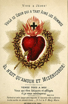 Holy card depicting the Sacred Heart of Jesus, c. 1880. Auguste Martin collection, University of Dayton Libraries ML 028 056.jpg