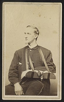Col. William Francis Bartlett after wounded at Port Hudson Major General William Francis Bartlett of Co. I, 20th Massachusetts Infantry Regiment, 49th Massachusetts Infantry Regiment, and 57th Massachusetts Infantry Regiment in uniform with arm in LCCN2016650151.jpg