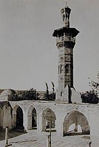 Mamlukský minaret z Velké mešity v Hamá. JPG