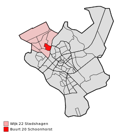 Kaart van Schoonhorst