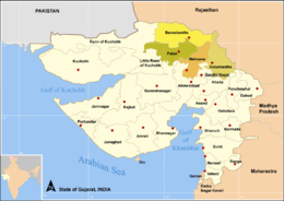 Distretto di Mehsana – Mappa