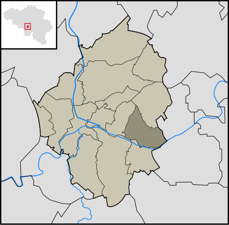 Map Montignies sur Sambre in Charleroi