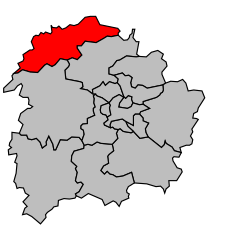 Canton de Mirebeau - Carte