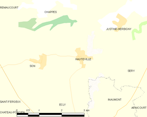 Poziția localității Hauteville