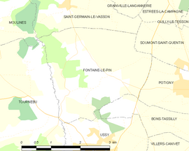 Mapa obce Fontaine-le-Pin