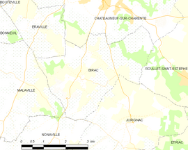 Mapa obce Birac