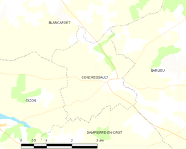 Mapa obce Concressault