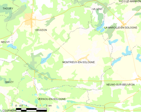Poziția localității Montrieux-en-Sologne
