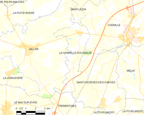 Poziția localității La Chapelle-Rousselin