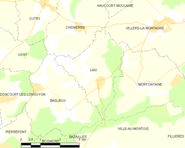 Mapa obce Laix