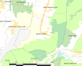 Mapa obce Malbouhans