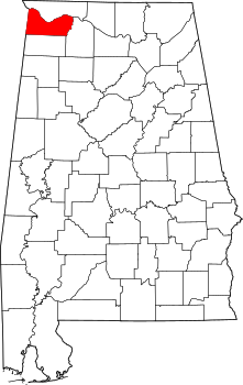 Map of Alabama highlighting Colbert County.svg