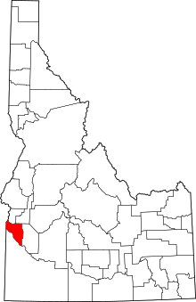 Harta e Canyon County në Idaho