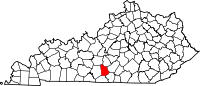Placering i delstaten Kentucky.