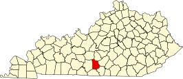 Locatie van Metcalfe County in Kentucky