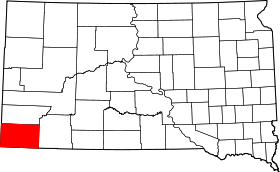 Map of South Dakota highlighting Fall River County.svg