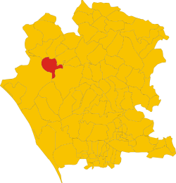 Lokasi Roccamonfina di Provinsi Caserta