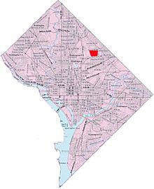Map of Washington, D.C., with University Heights highlighted in red Map university heights.jpg