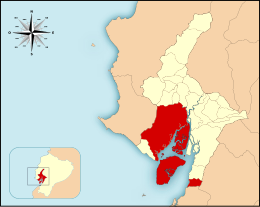 Cantone di Guayaquil – Mappa