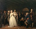 The original painting, La Condamnation de la princesse de Lamballe (1846) by Louise Adélaïde Desnos