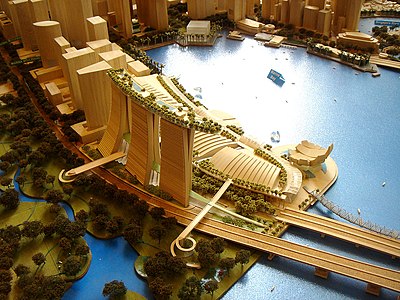 макет Marina Bay Sands; арх. Моше Сафди