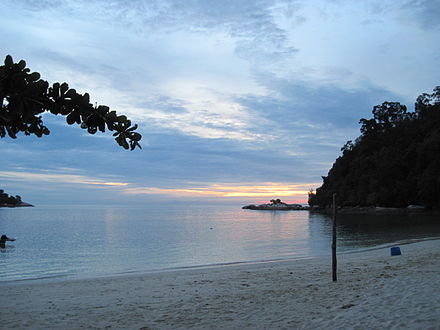 The sun sets over Pangkor Island