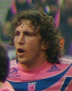 Mauro Bergamasco, Stade France için Toulouse'a karşı mücadelede (27 Ocak 2007)