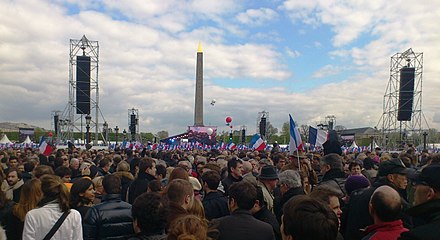 Sarkozy rally at Place de la Concorde