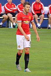 Carrick playing in a pre-season friendly in 2015 Michael Carrick - July 2015 (cropped).jpg