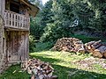 Malkinė mediena prie malkinės (Austrija)
