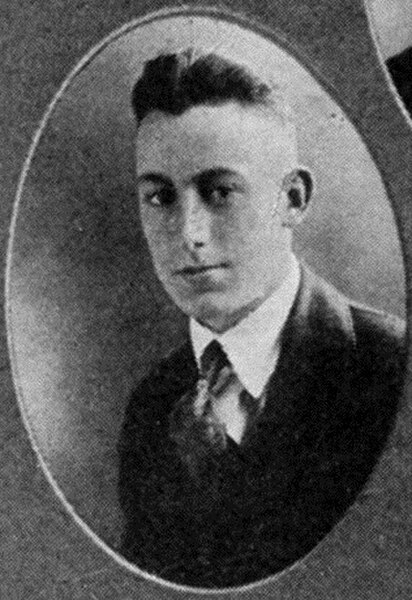 Parry in his 1919 high school yearbook