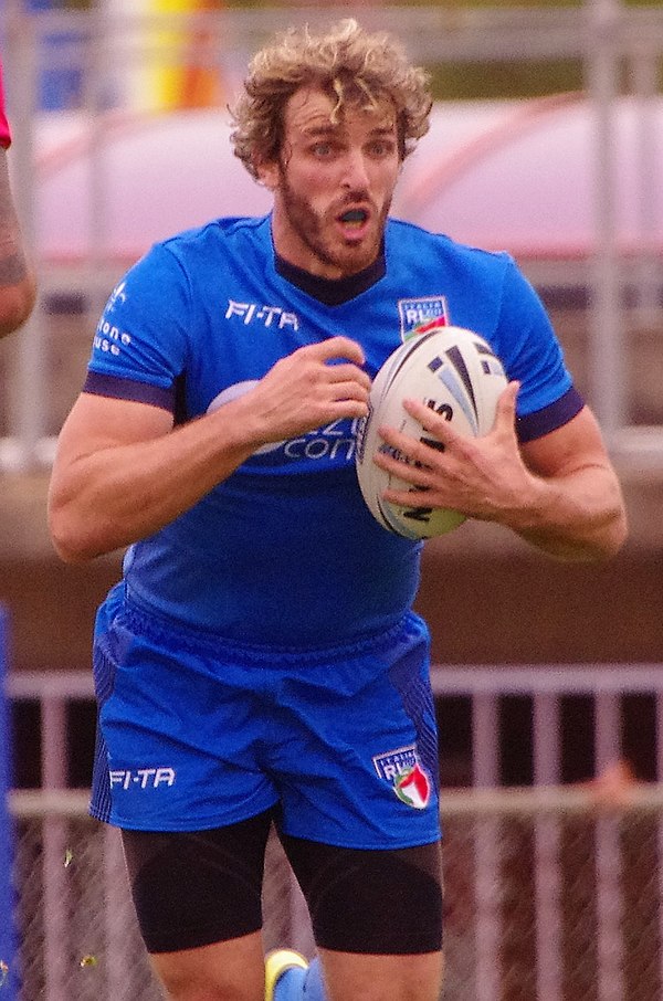 Bergamasco playing for the national team (2017)