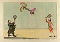 Miss Shuttle-Cock (1776) compara los vestidos de mujer y los sombreros de plumas con los volantes utilizados en el deporte del bádminton.