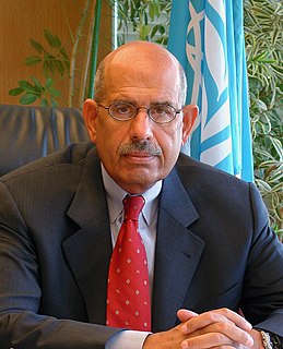 Mohamed ElBaradei Egyptian law scholar and diplomat, former Director General of the International Atomic Energy Agency, and Nobel Peace Prize recipient