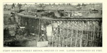 Erste Monroe Street Bridge von 1889