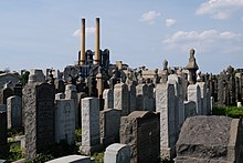 Il cimitero di Mount Zion guardando a nord.jpg