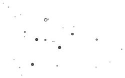 カシオペヤ座の星図。丸で囲んだ星がμ星。