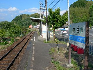 Muden Station railway station in Uwajima, Ehime Prefecture, Japan