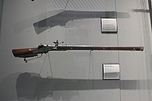 A 17th Century arquebus at the Chateau de Foix Museum, France. Musee du Chateau de Foix 02.jpg