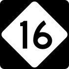 North Carolina Highway 16 marker